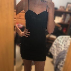 Black mini dress